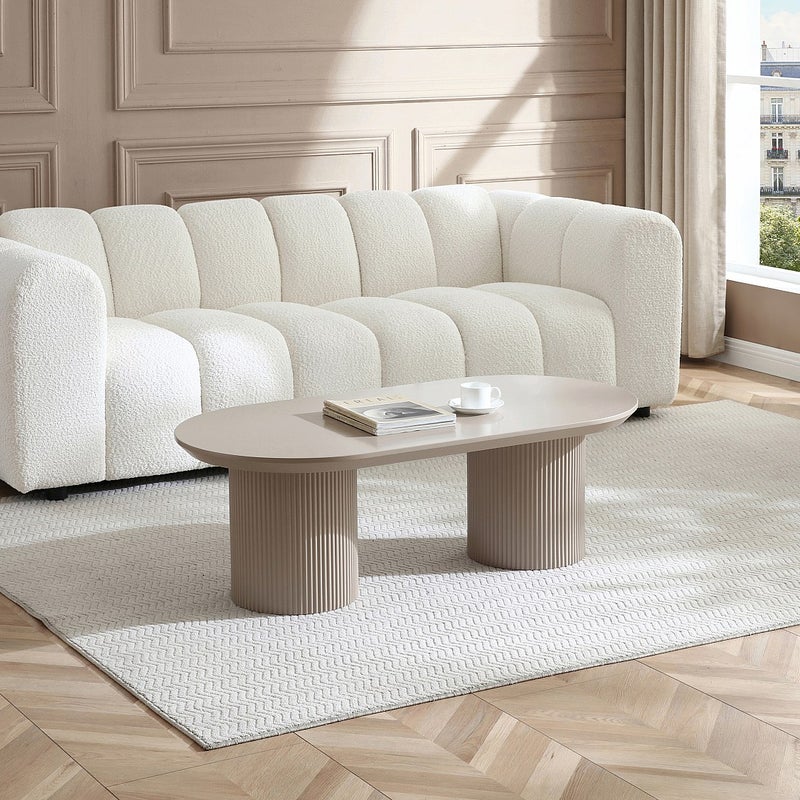 Stolik kawowy z MDF - Taupe - LORIMILA