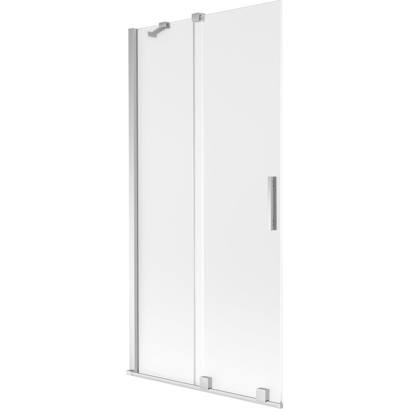 Mexen Velar parawan nawannowy 2-skrzydłowy rozsuwany 95 x 150 cm, szron, chrom - 896-095-000-31-01