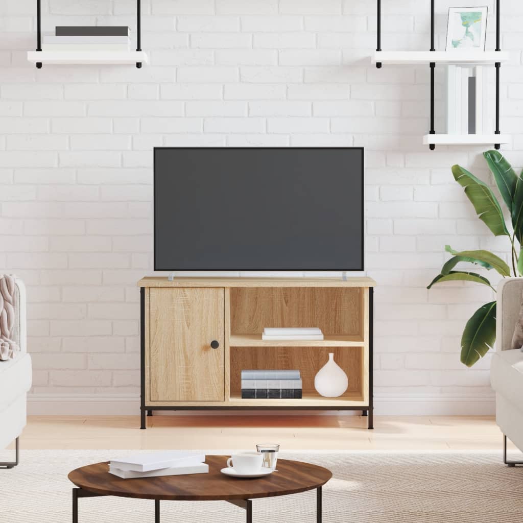 Meuble TV VidaXL 80x40x50 cm z drewna inżynieryjnego, kolor maron