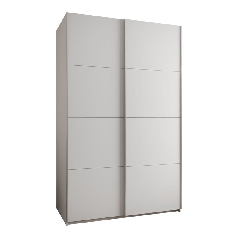 Szafa przesuwna wysoka Lux 1 160 x 64 x 245,5 cm biały + biały + u. srebrny - Abiks Meble
