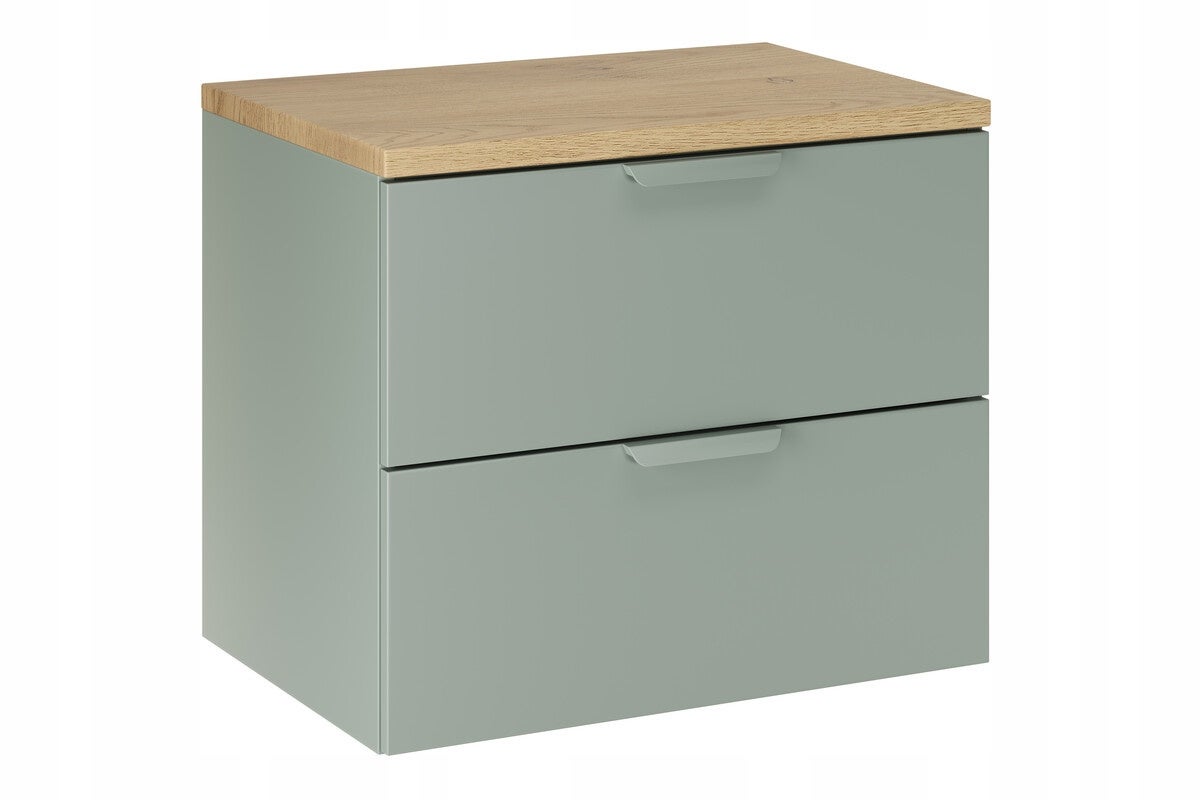 Szafka łazienkowa ASTER GREEN 60 cm zielony mat z blatem