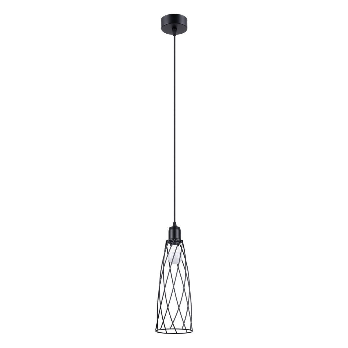 Lampa wisząca industrialna koszyczek czarny SUBA 1xE14 10W SL.1165 Sollux Lighting