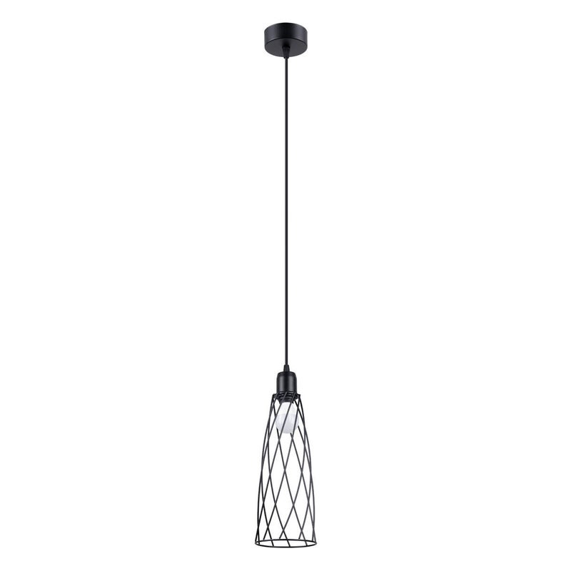 Lampa wisząca industrialna koszyczek czarny SUBA 1xE14 10W SL.1165 Sollux Lighting