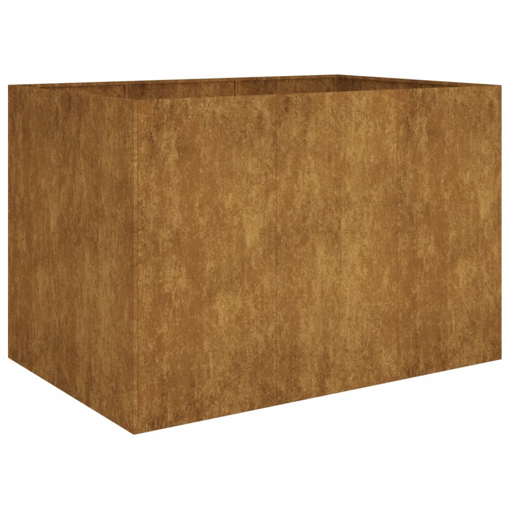 Podwyższona Donica Ogrodowa Corten 120x80x80 cm Rdzawa na Kwiaty na Zioła