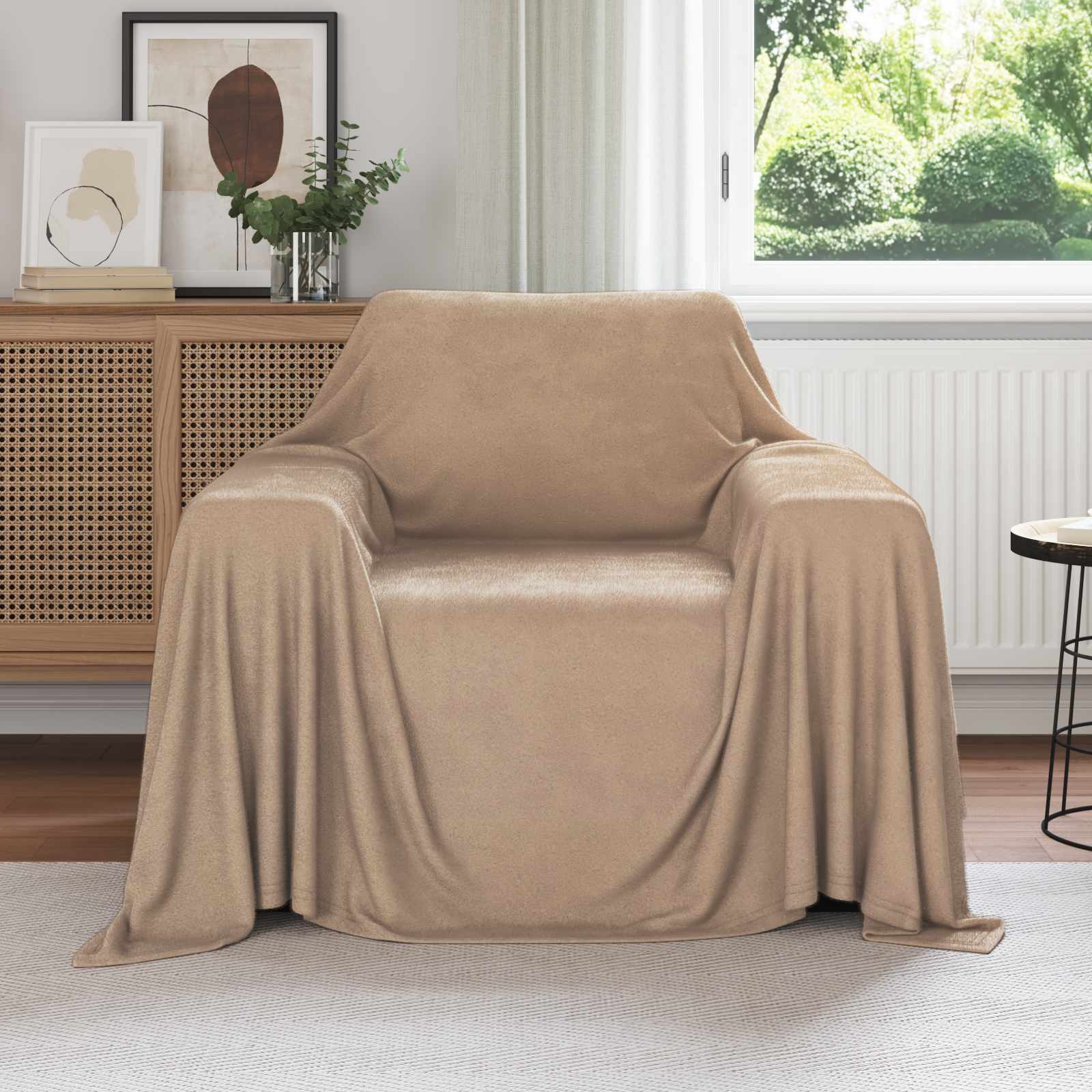 Koce narzutowe 6 pcs Camel 210 x 140 cm Polar vidaXL