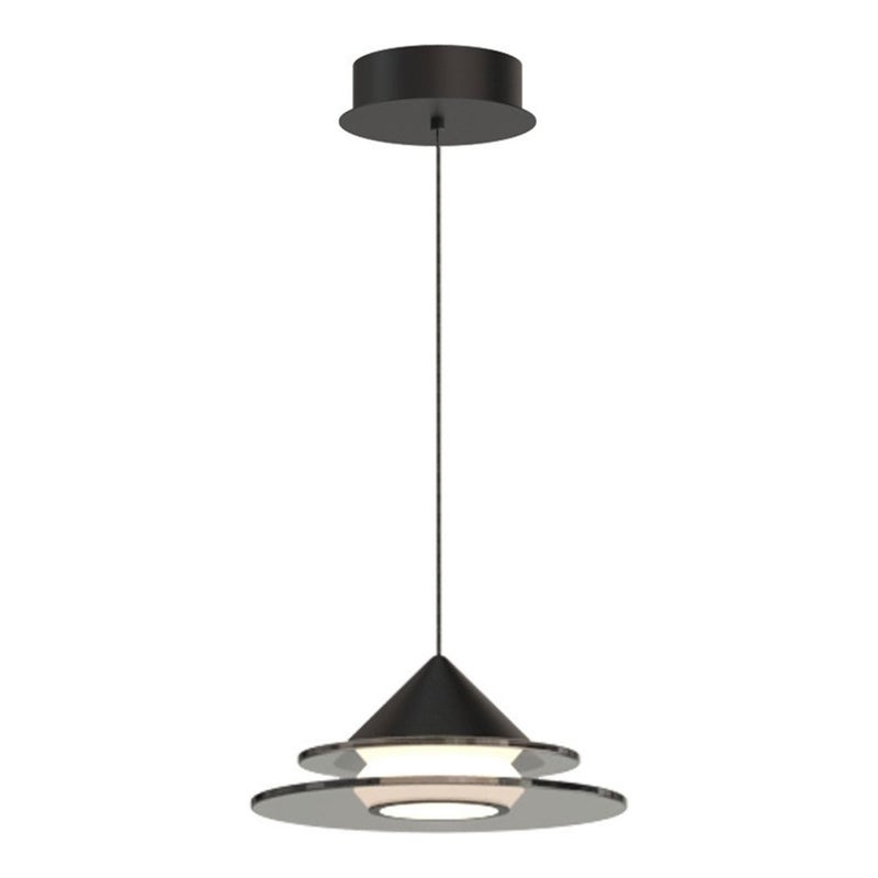 Lampa wisząca nocna w stylu włoskim, kreatywna, dwuwarstwowa, pełnospektralna, czarna, szklana lampa wisząca do sypialni, gabinetu i balkonu.