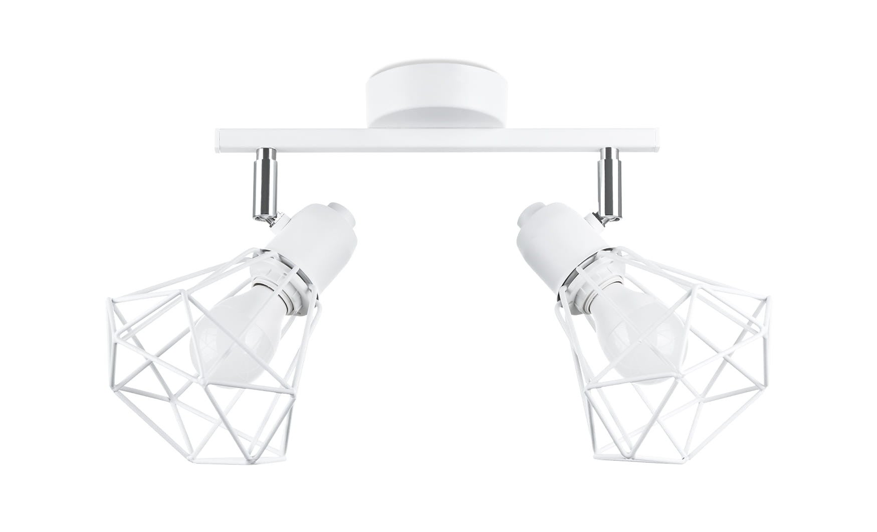 Plafonnier Acier Blanc E14 2 Artemis