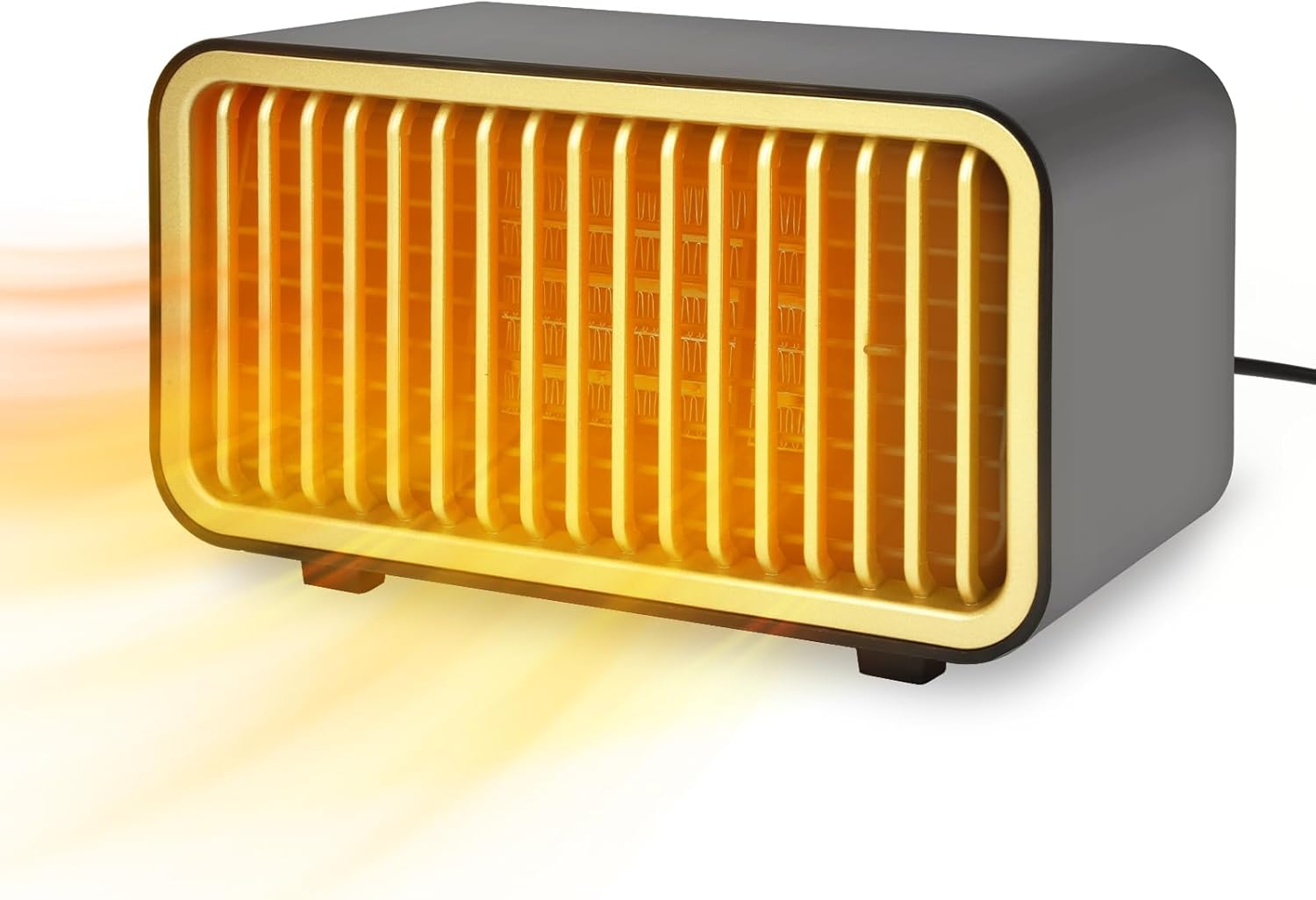 Dogrzewacz, Grzejnik Wentylatorowy, Mini Przenośny Elektryczny Grzejnik Cichy o Mocy 1000 W z 2 Trybami, Zabezpieczenie Przed Przegrzaniem i