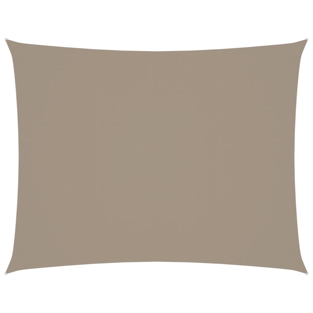 Żagiel przeciwsłoneczny prostokątny z tkaniny Oxford, 3,5 x 4,5 m, kolor taupe