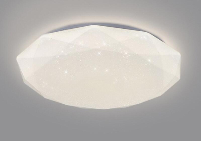 Nowoczesna lampa sufitowa LED, odpowiednia do salonu, jadalni i sypialni (średnica 35 cm, trzy regulowane kolory, w zestawie pilot).
