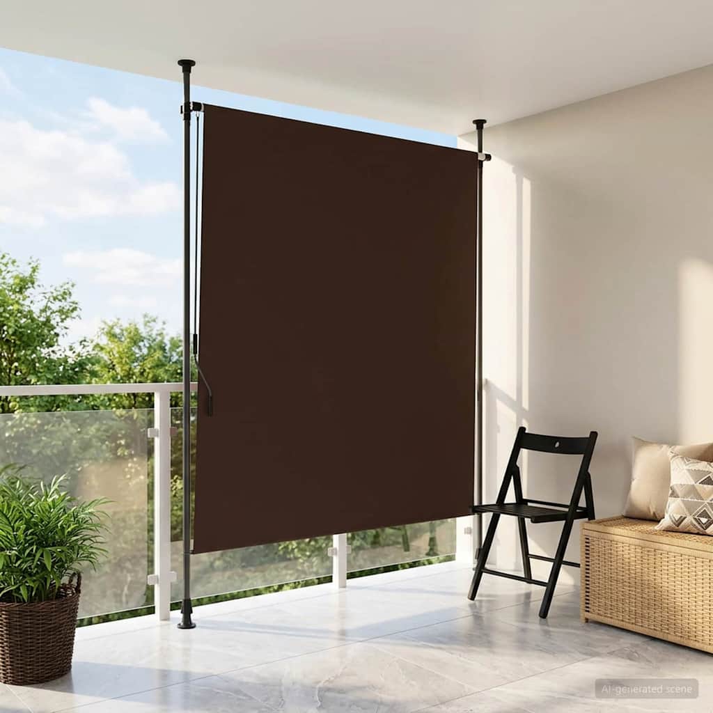Zewnętrzna Roleta Rolkowa brązowy 100 x 270 cm vidaXL
