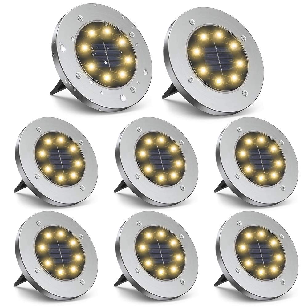 Lampy solarne gruntowe z diodami LED wodoodporne oświetlenie solarne oświetlenie krajobrazowe ogrodu dziedziniec taras trawnik ciepłe światło sztuk