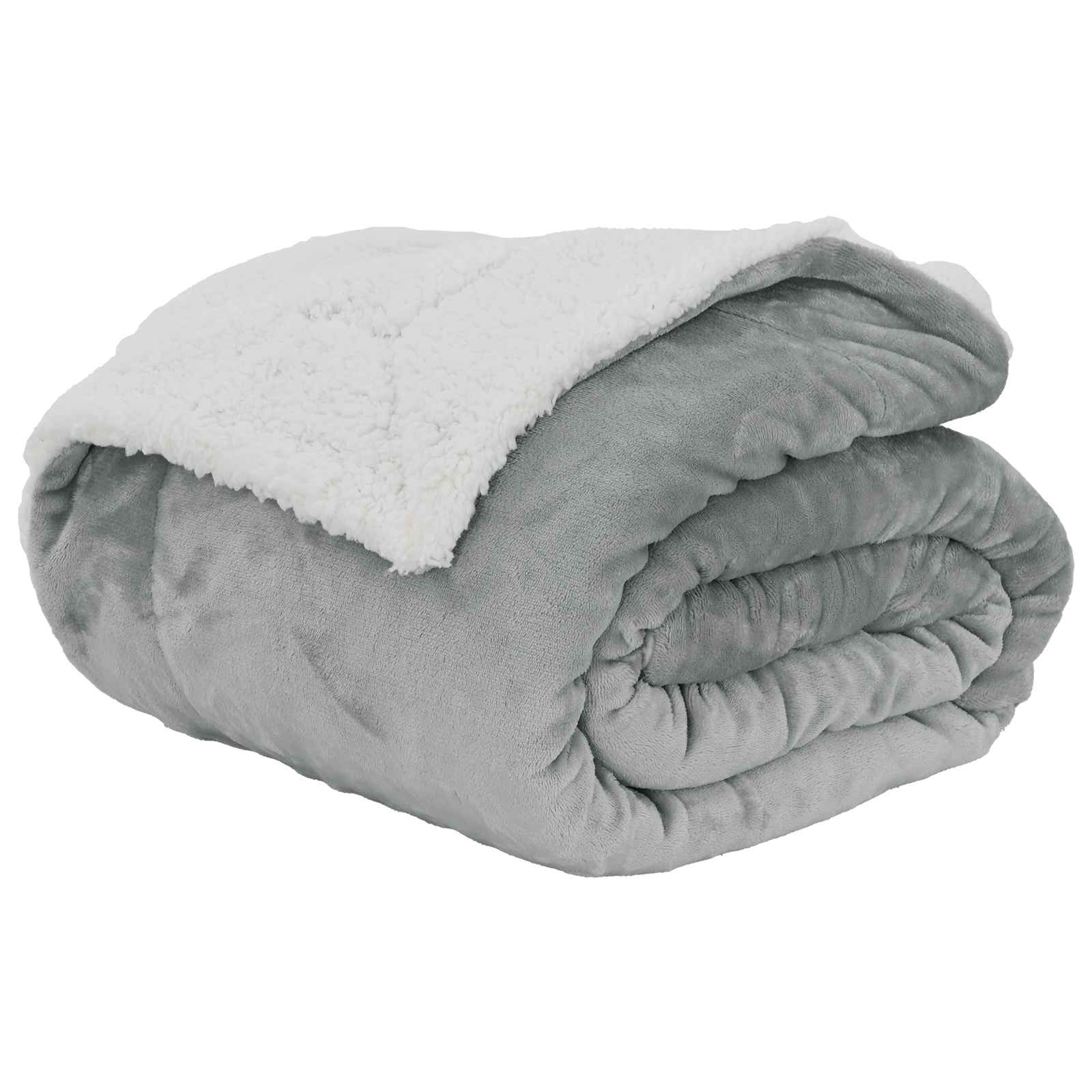 Koc Polarowy Narzuta na Łóżko 240x270 cm 480 g/m² Szary