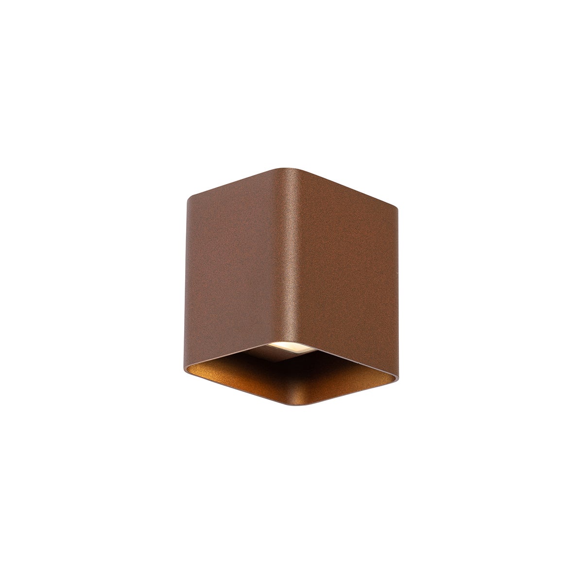 Qazqa nowoczesny lampa up & down do ogród - Evi - rdza-brązowy, led zintegrowana 3.1w zestawie, Integrated led, 11cm, IP54
