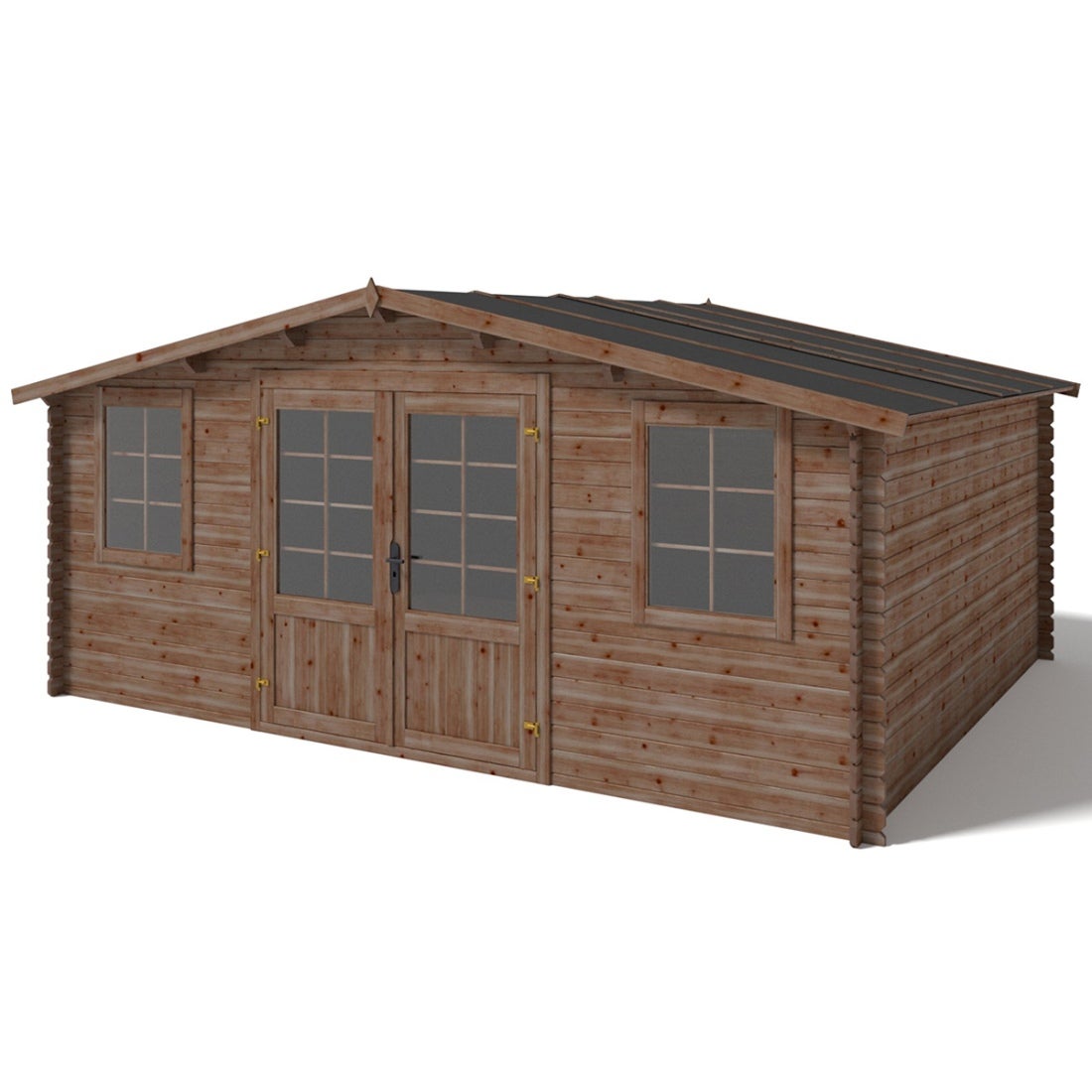 Drewniany domek ogrodowy 20 m2 - 5x4 m - 28 mm - Impregnowany - DOM566 - ALTANKA