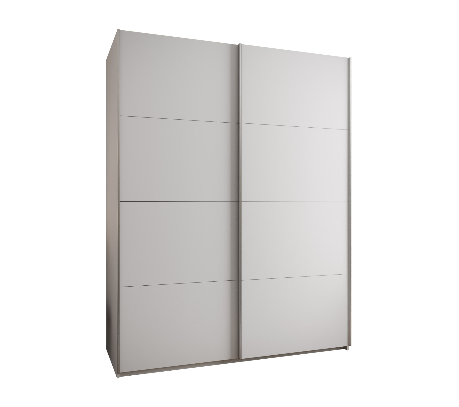 Szafa przesuwna wysoka Lux 1 200 x 64 x 245,5 cm biały + biały + u. srebrny - Abiks Meble