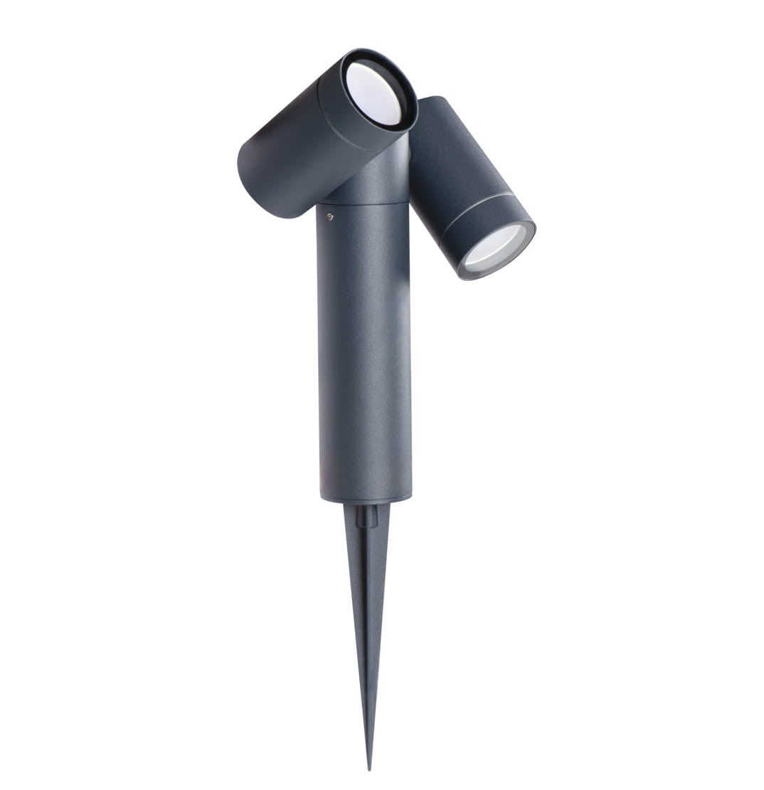 Lampa gruntowa wbijana Usti grafitowa 2xGU10x7W wym: 40 x 5,6 x 17,1 cm aluminium Kanlux