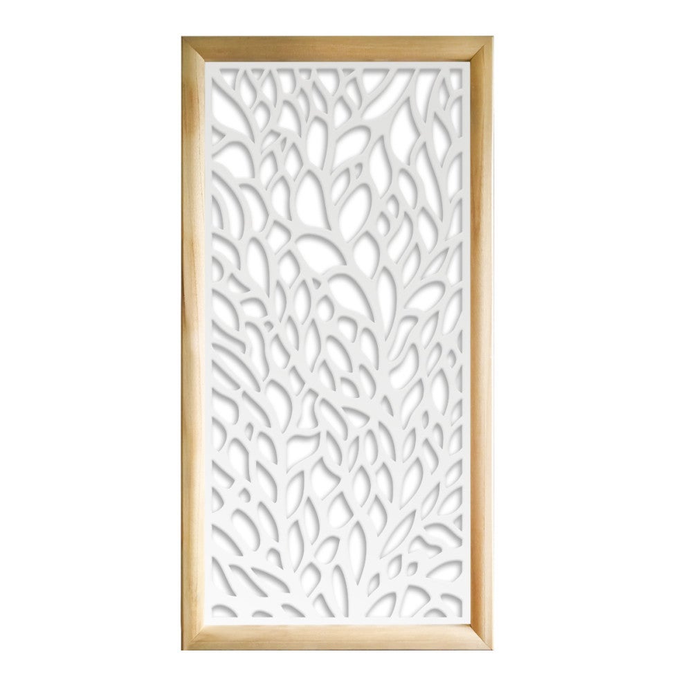 CODIUM - Moduły dekoracyjne prostokątne z drewna i PCV - rozmiar 73x148 cm - grubość 64 mm - kolor wewnętrzny BIAŁY