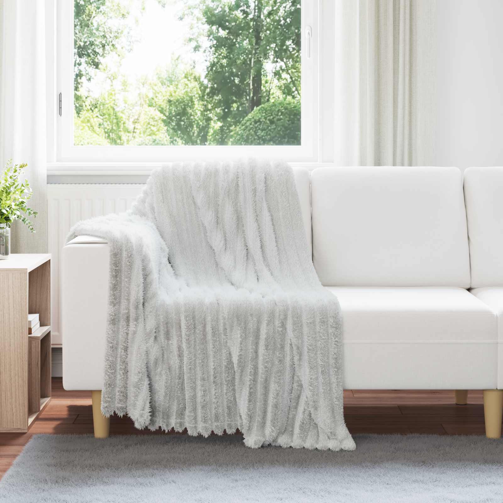 Koce narzutowe 6 pcs Szary 150 x 130 cm Polar vidaXL