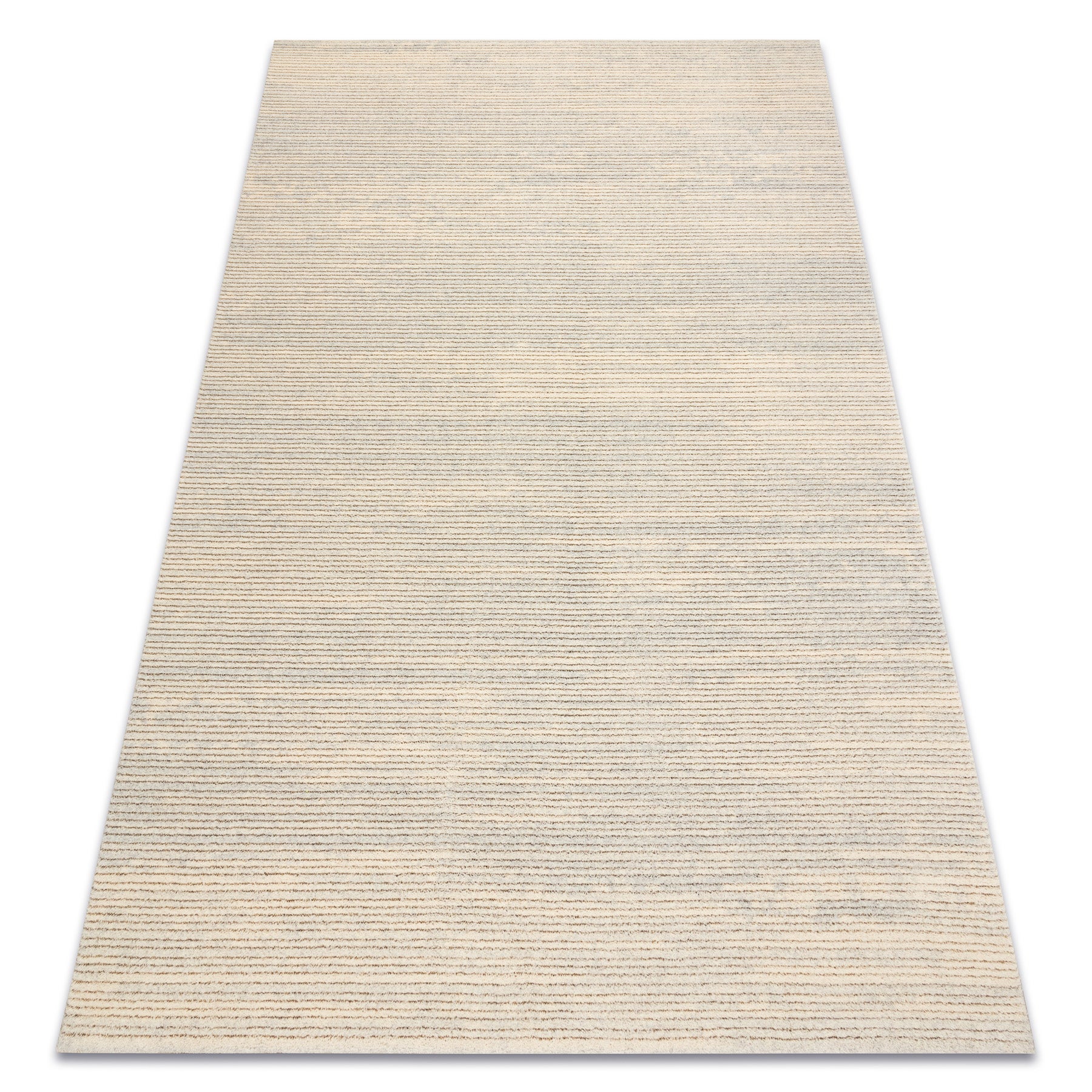 Dywan FLUX 461.93.AE120 wełniany OSTA - Linie, strukturalny, loftowy krem / szary 80x140 cm