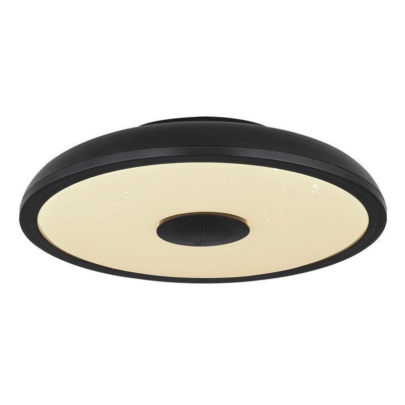 Czarna plastikowa lampa sufitowa LED