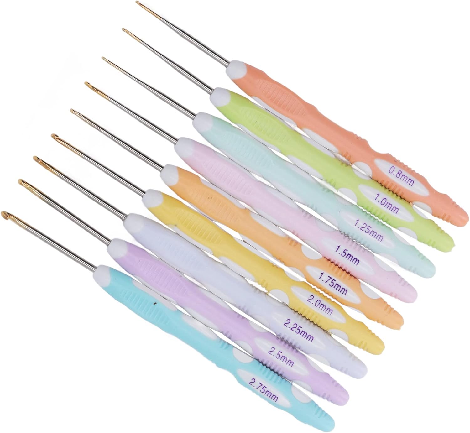 Zestaw szydełek Zestaw ergonomicznych drutów do robienia na drutach Przędza do robótek na drutach 0,8 mm 1 mm 1,25 mm 1,5 mm 1,75 mm 2 mm 2,25 mm 2,5