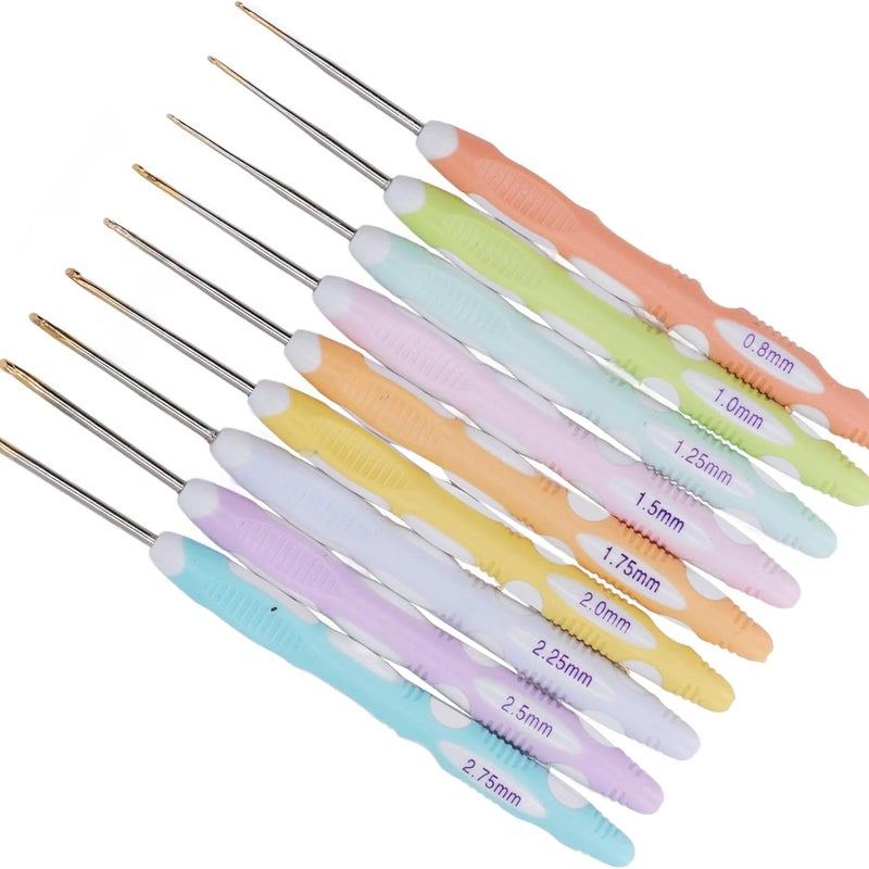 Zestaw szydełek Zestaw ergonomicznych drutów do robienia na drutach Przędza do robótek na drutach 0,8 mm 1 mm 1,25 mm 1,5 mm 1,75 mm 2 mm 2,25 mm 2,5