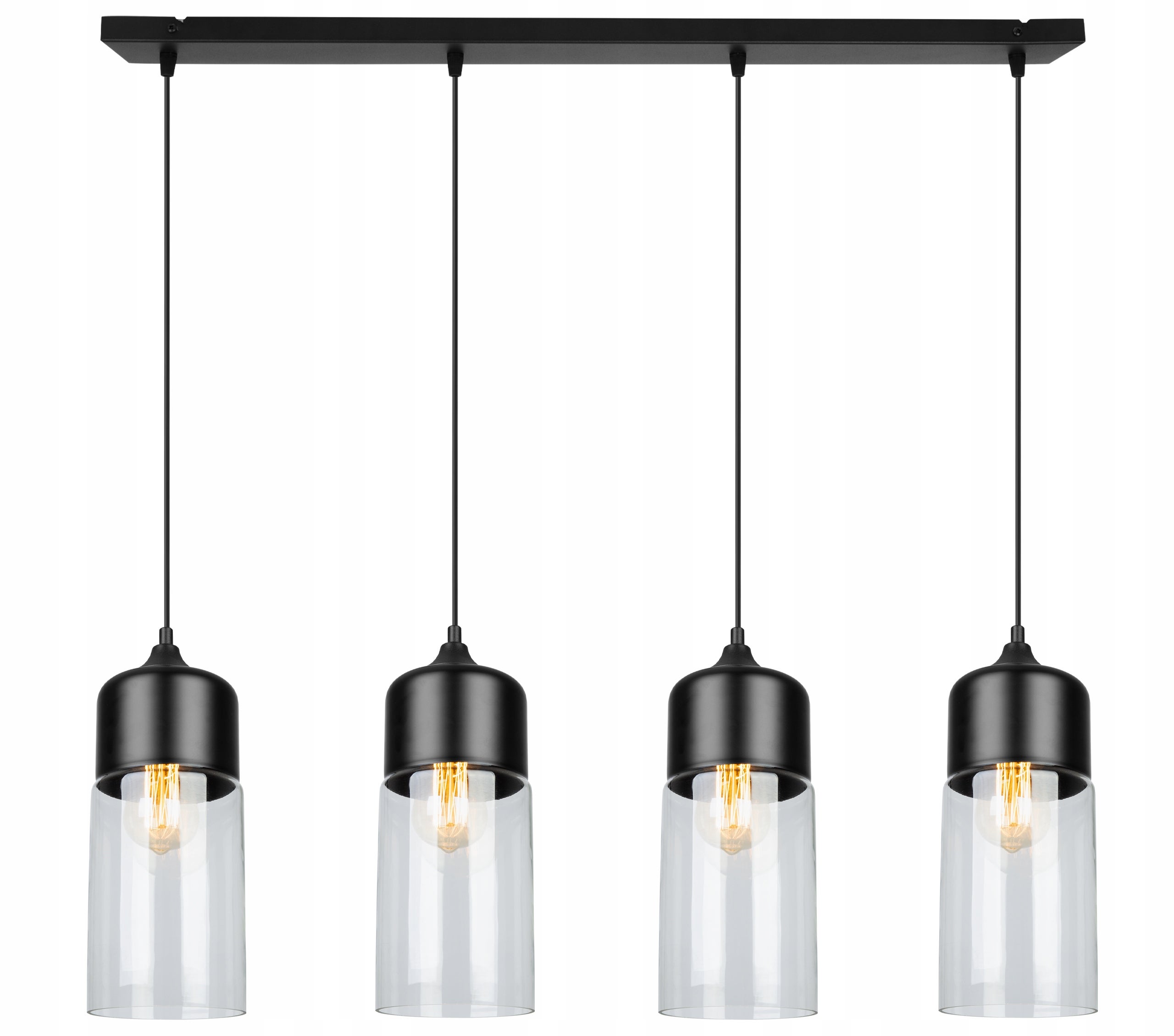 Lampa sufitowa wisząca Light Home LH Oslo prosta 4x E27 60W tuba bezbarwny