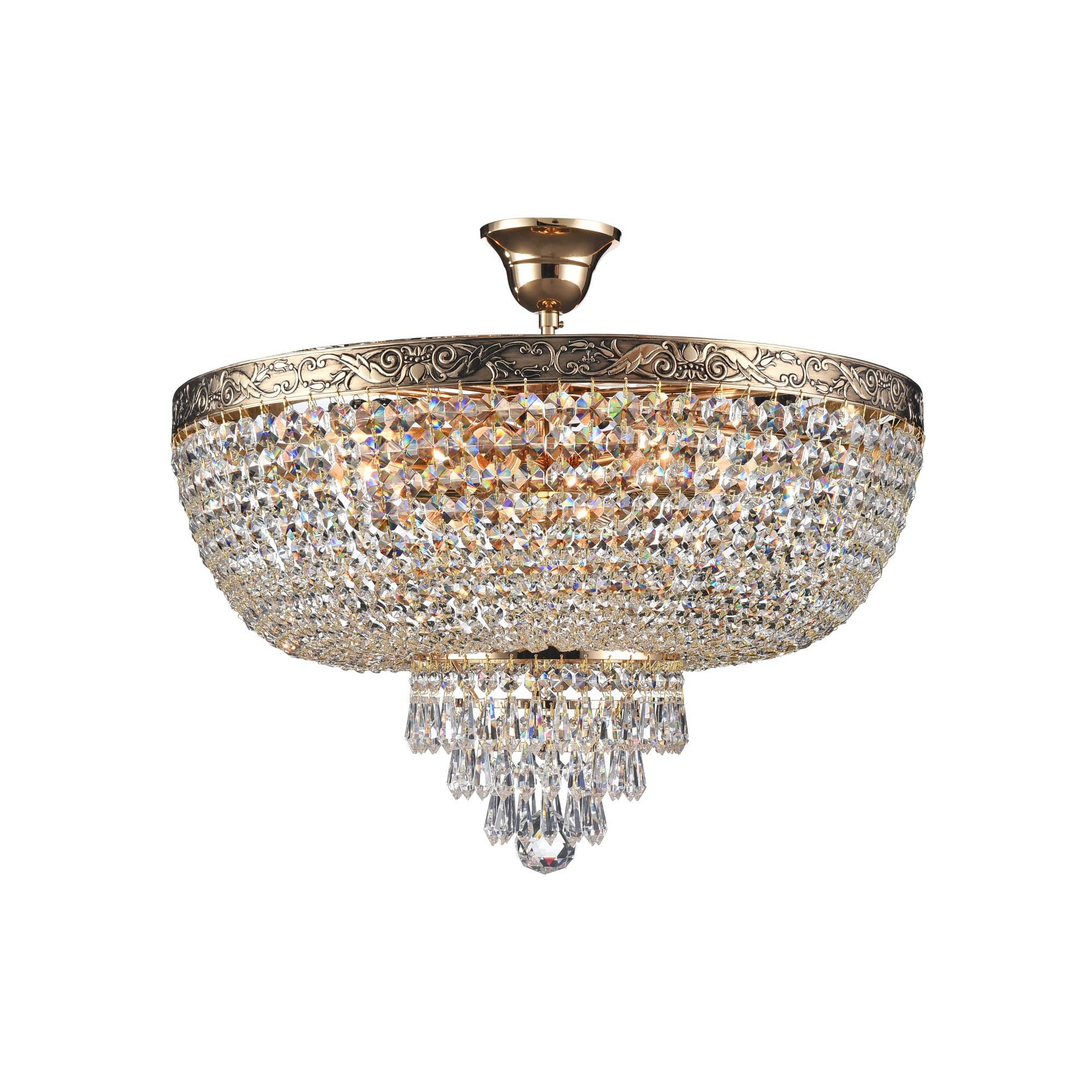 Lampa wisząca Palace mosiężno-złota 6xE27x60W kryształowy wym: 44,5 x 50 x 50 cm kryształ Maytoni