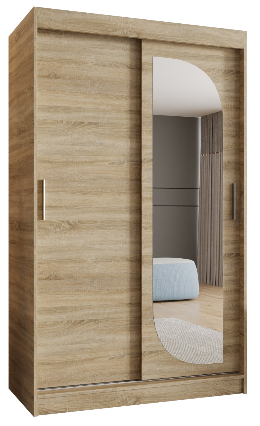Szafa przesuwna garderoba LUCY 120 x 62 x 200 cm Sonoma
