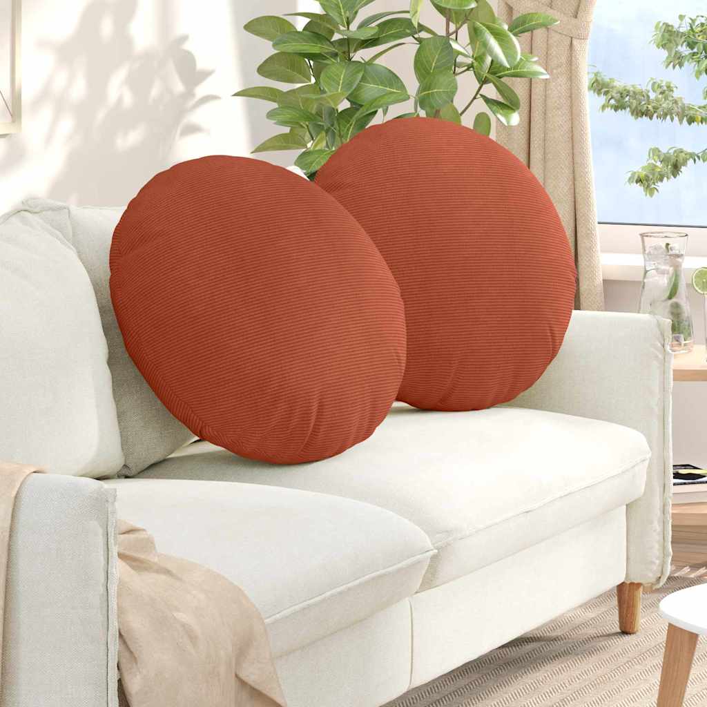 Poduszki na siedziska 2 pcs Czerwono-pomarańczowy Ø 80 cm vidaXL