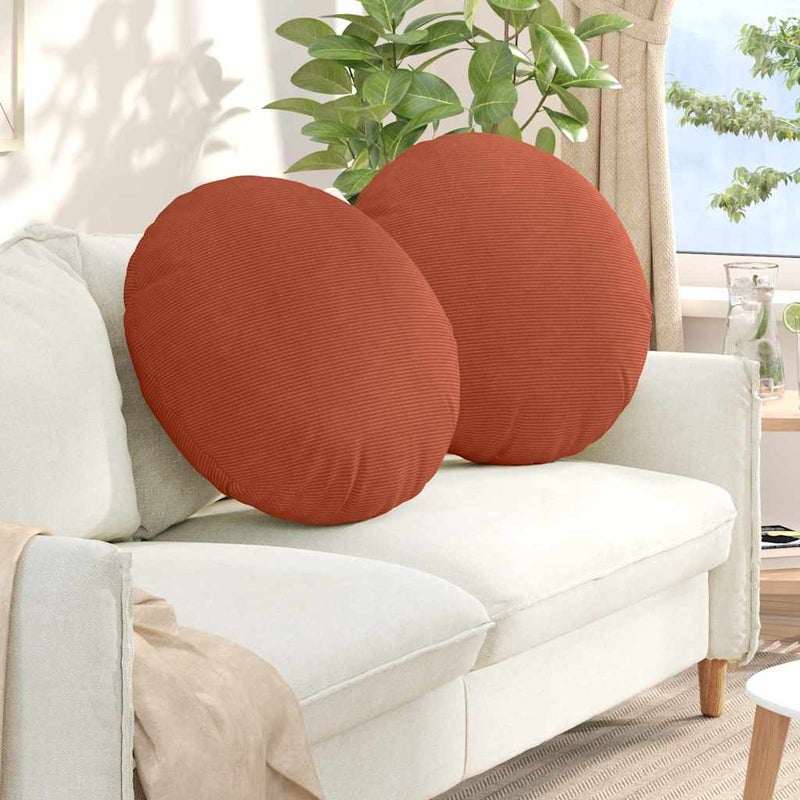 Poduszki na siedziska 2 pcs Czerwono-pomarańczowy Ø 80 cm vidaXL
