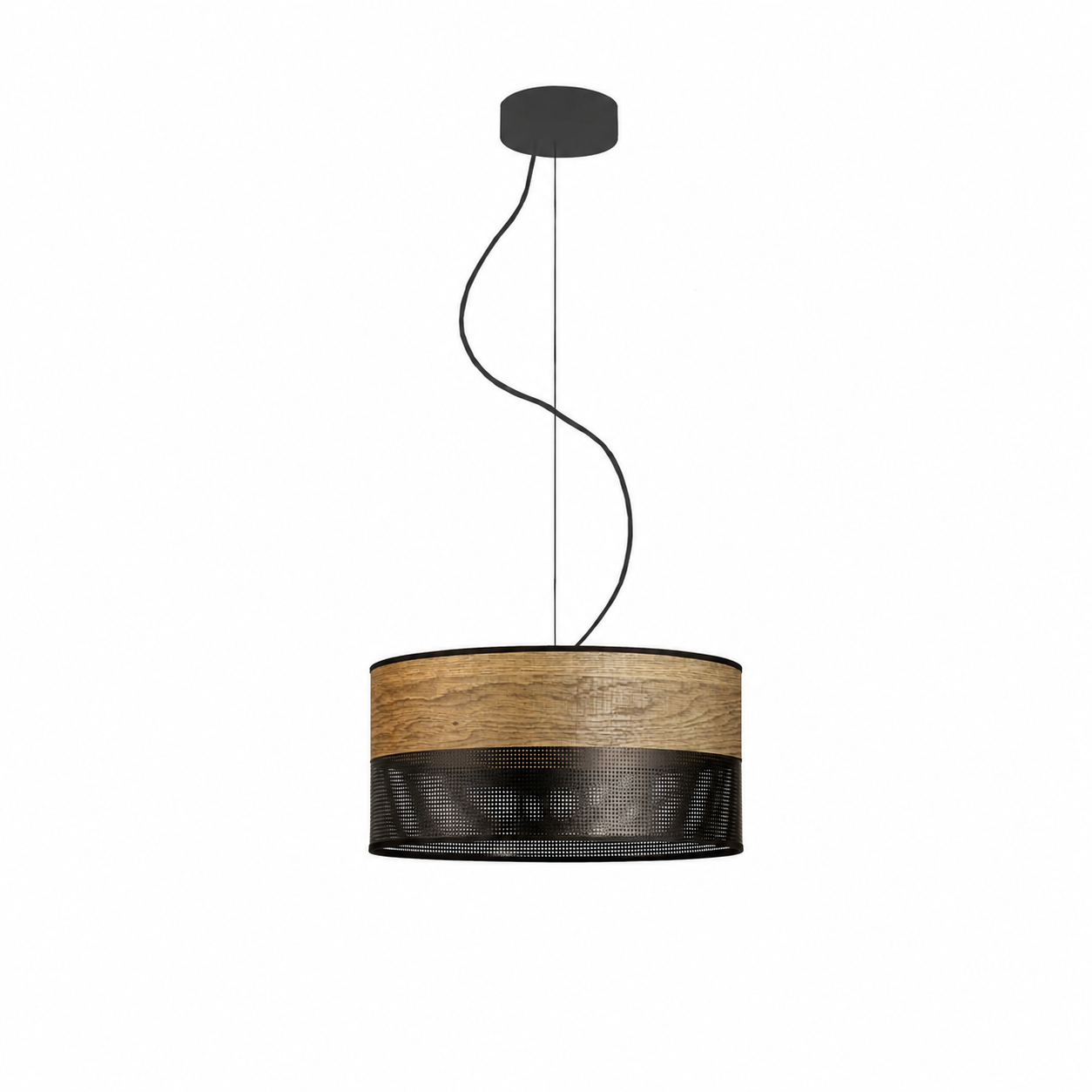 Lampa sufitowa żyrandol lampa wisząca z abażurem walec 30 cm BLUES