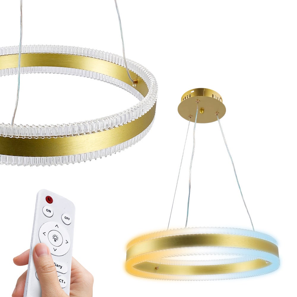 Lampa wisząca LED 70W 4900 lm 3CCT IP20 złota z pilotem, ściemnialna SAMIRA HOROZ