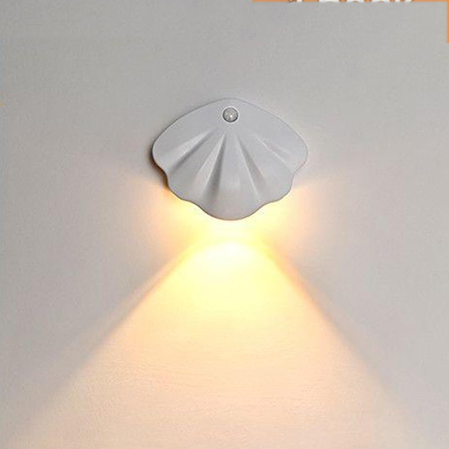 Lampki nocne z czujnikiem ruchu Shell. Zestaw dwóch akumulatorowych lampek do drzwi z czujnikiem. Magnetyczne lampki ścienne (białe, 1 szt. (85-265