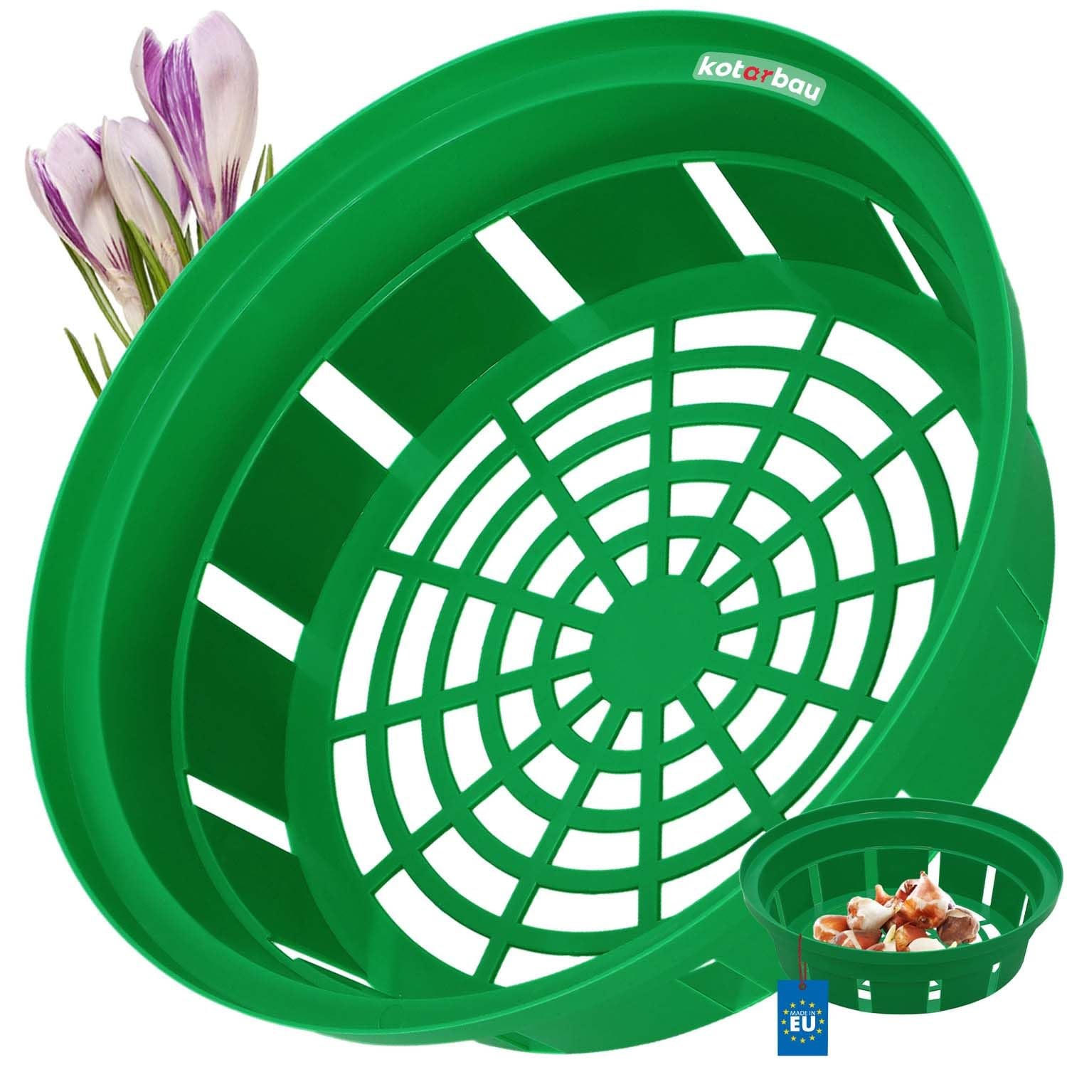 Koszyk do Sadzenia Cebulek - ⌀ 230 mm - Kosz do Uprawy Roślin Cebulowych - Koszyczek do Tulipanów KOTARBAU