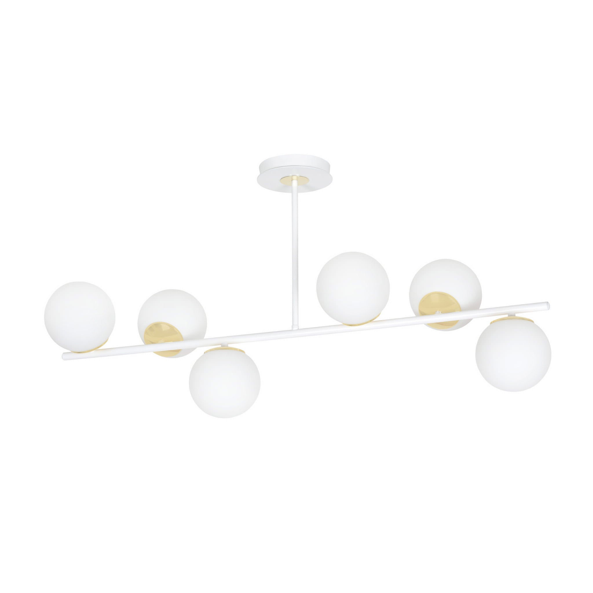 LAMPA SUFITOWA Emibig 6xE14 40W FLOKI 6 WHITE-GOLD 1023/6