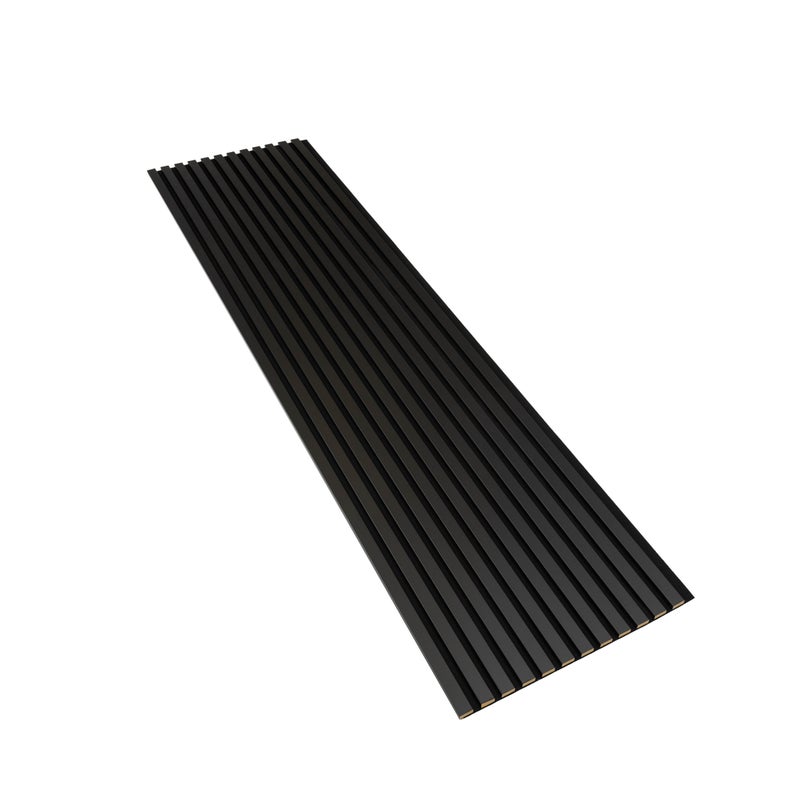 Lamele na Czarnej Płycie Ścienne SunWood 275x55cm Panel Dekoracyjny Czarne 1 szt.