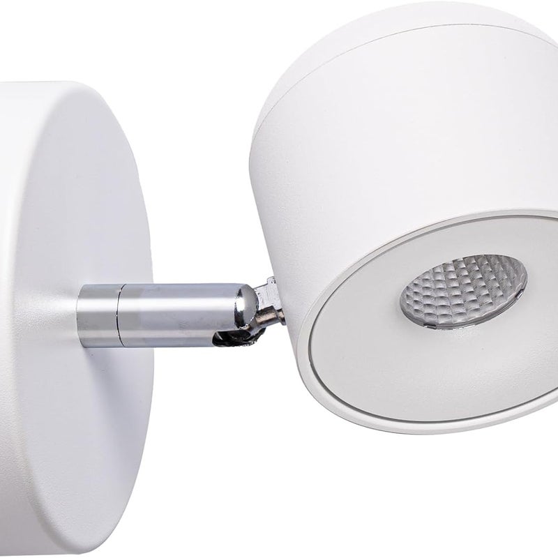 Regulowana lampka nocna LED, lampka ścienna do czytania, ciepłe światło, 3000K, 7W (białe)
