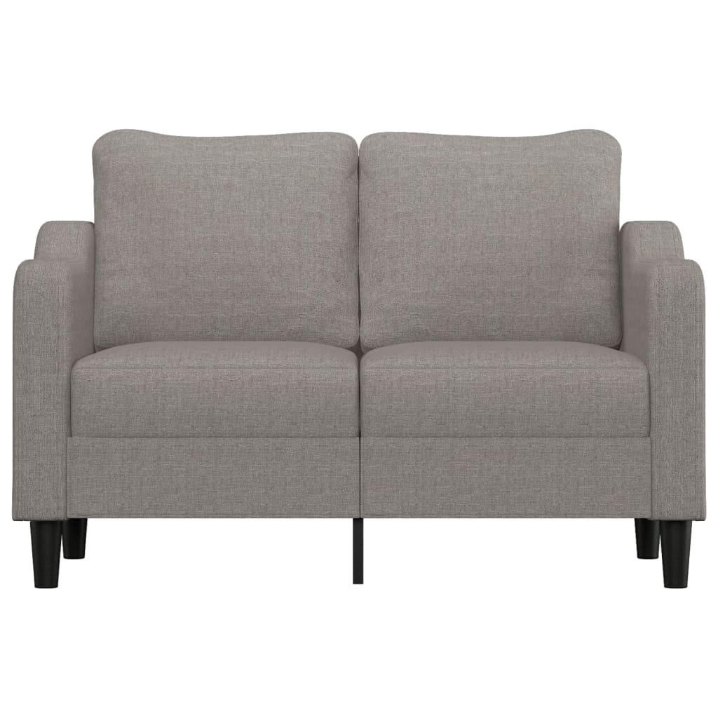 Sofa 2-osobowa, kolor taupe, 120 cm, tapicerowana tkaniną