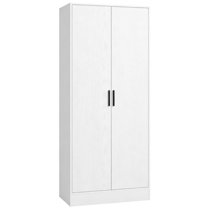 Wąska szafa 37 cm z drążkiem na ubrania i półkami na ubrania