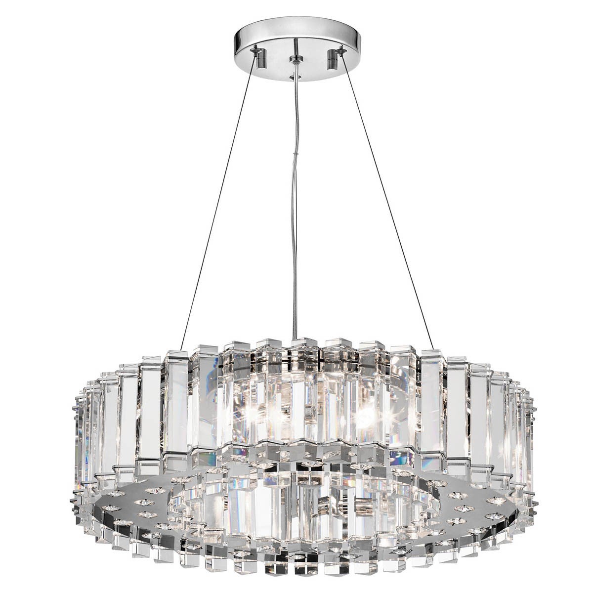 Lampa kryształowa glamour chrom Crystal Skye 8xG9 3W Kichler