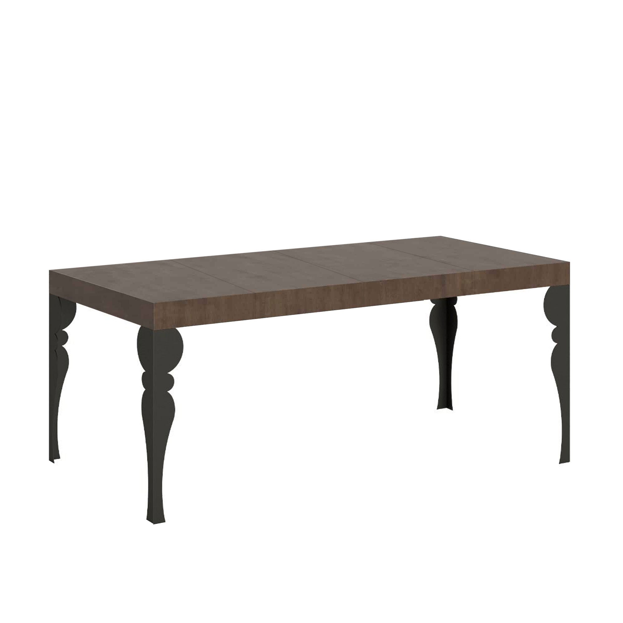 Stół rozkładany 90x90/246 cm Paxon Premium orzech antracyt rama