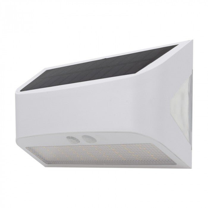 Kinkiet solarny LED czujnik PIR i zmierzchu biały 6W neutralna 60030lm tworzywo sztuczne wym:11,3x18x6,1cm IP54 Ecolight