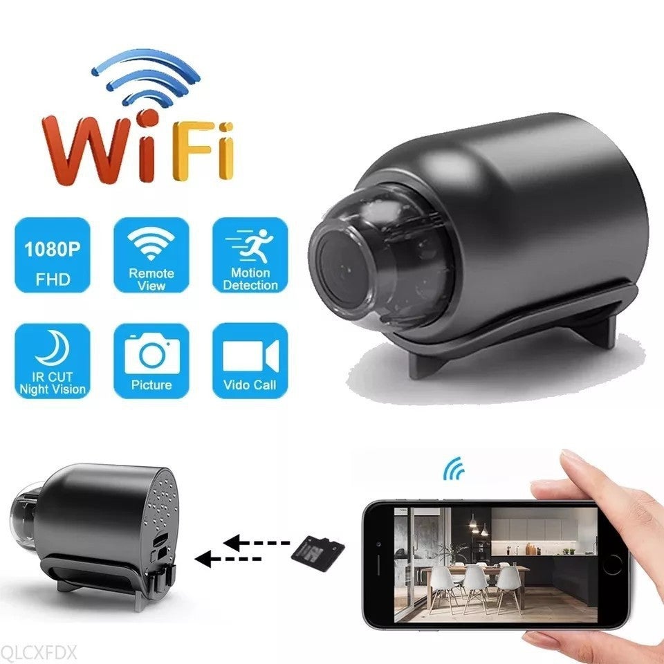 Ukryta kamera bezprzewodowa, mini kamera WiFi 1920x1080P, niania elektroniczna do kamery szpiegowskiej do monitoringu domu z detekcją ruchu