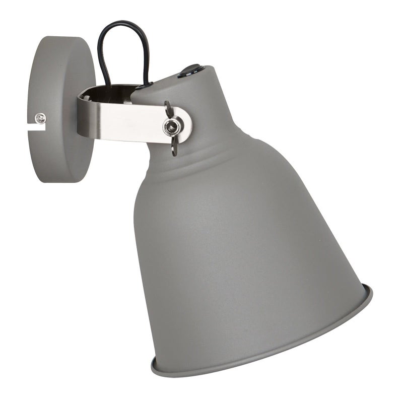 Kinkiet ścienny Vidal szaro-srebrny 1xE27x40W wym: 22,5 x 16 x 20 cm metal IP20 Italux