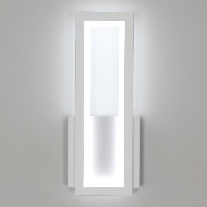 Bezprzewodowa lampa ścienna LED, 17 W, prostokątna, metalowa, 6000 K, dekoracyjne oświetlenie wewnętrzne do sypialni, salonów i biur.