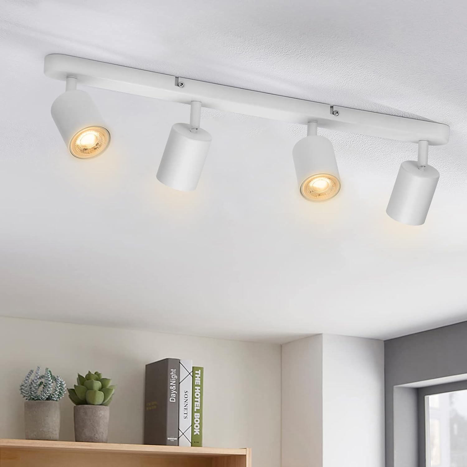 Reflektory sufitowe LED reflektory obrotowe z możliwością regulacji Nowoczesna lampa sufitowa kuchni sypialni przedpokoju biała żarówka nie wchodzi w