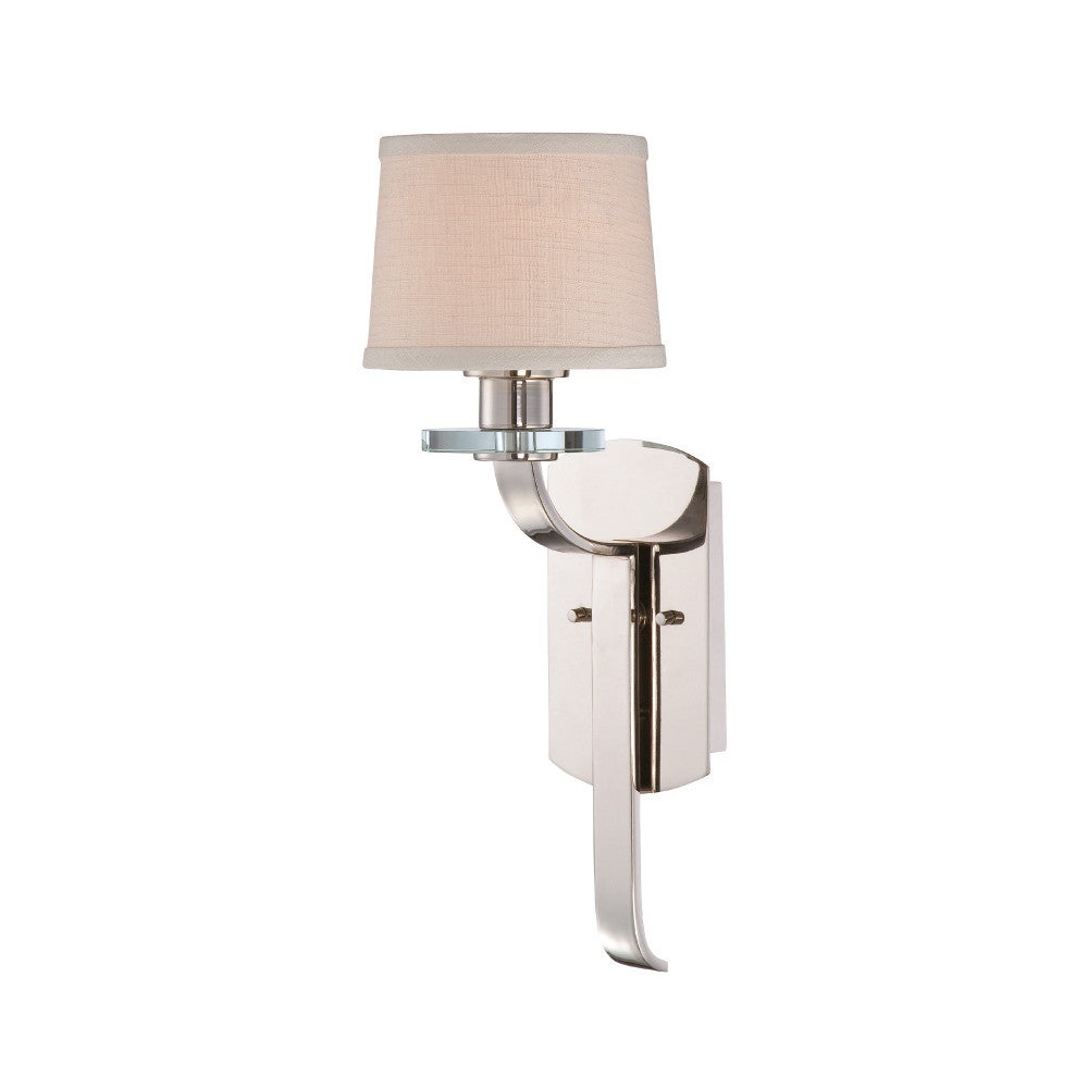 Applique Sutton, argent impérial, 1 ampoule