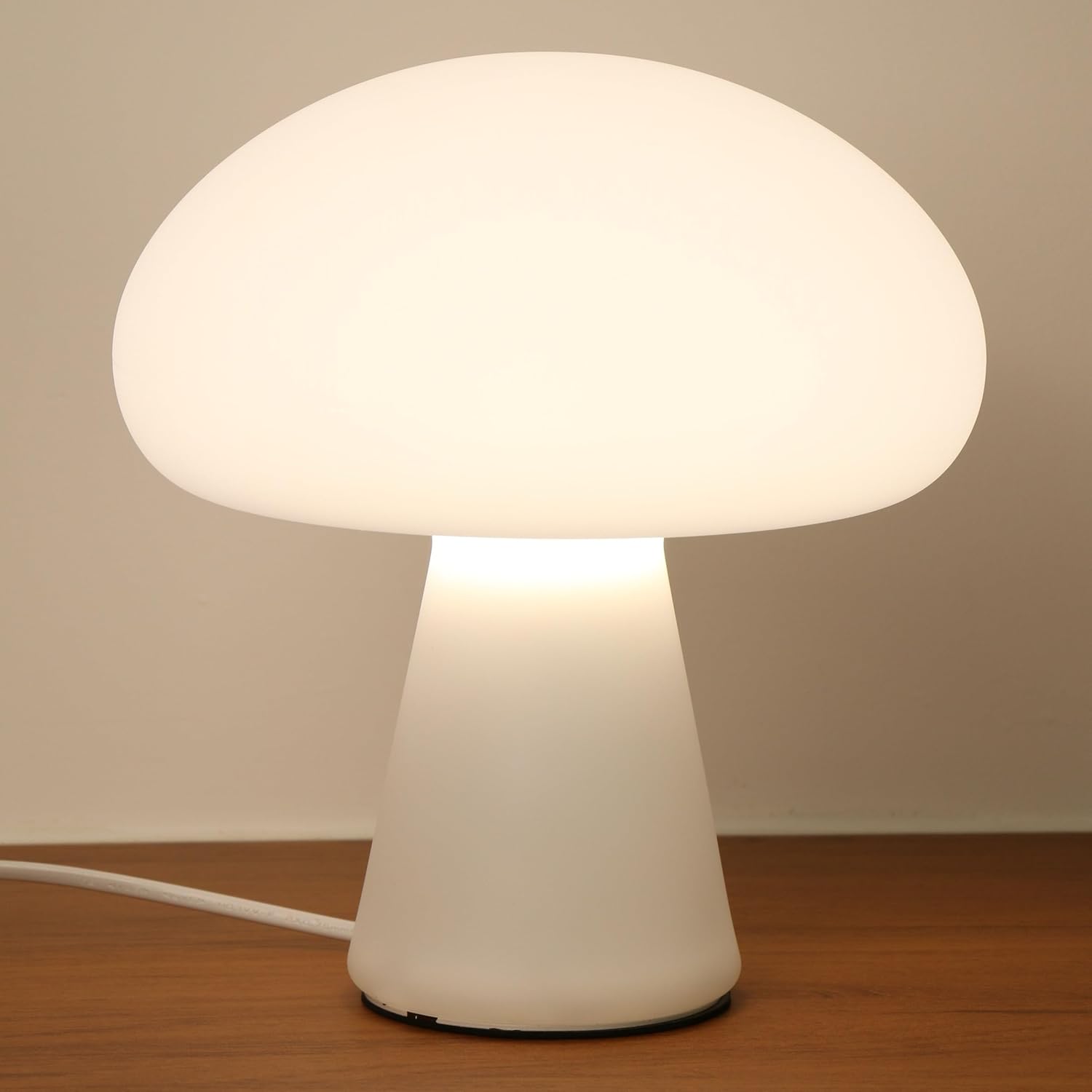 Lampa stołowa w kształcie grzybka, 3 barwy światła (zimna, neutralna, ciepła), żarówka w zestawie. Nowoczesny design, idealna do salonu i sypialni.